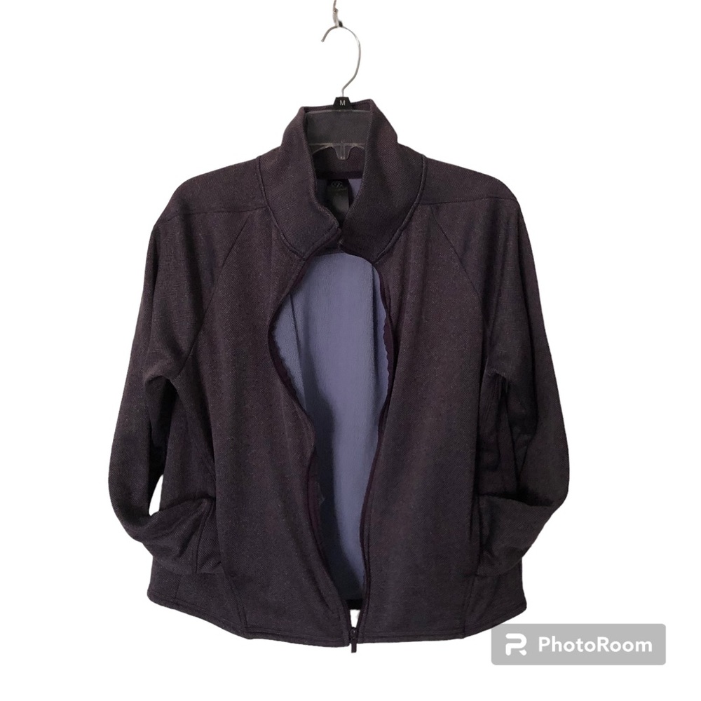 Champion 9 Purple Fleece lined lightweight workout jacket.
